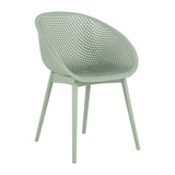 Pale Green Woven Indoor-Outdoor Chair Set of 2 | Catchy