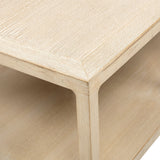 Ellis Reclaimed Pine Open Frame Coffee Table with Lower Shelf, Light Natural Cerused - OROA Online Furniture