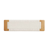 Oak Wood Dining Bench with Handwoven Cane - OROA