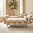 Sand Upholstered Sled-Base Sofa