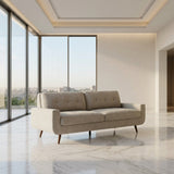 Fog Beige Tufted Upholstered Sofa – OROA, view 2