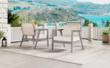 Outdoor Acacia Wood Patio Club Chairs with Cushions (S/2)