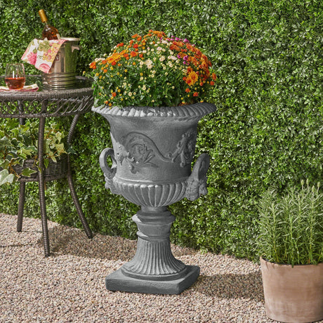MGO Garden Urn Planter Black