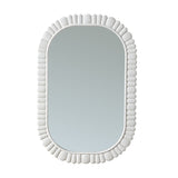 Cream White Petal Oval Wall Mirror | Catchy