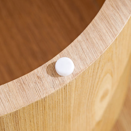 Natural Round Coffee Table with Sintered Stone Top | OROA
