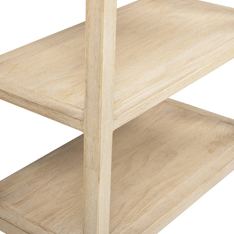 Ellis Reclaimed Pine 5-Shelf Open Frame Bookcase, Light Natural Cerused - OROA Online Furniture