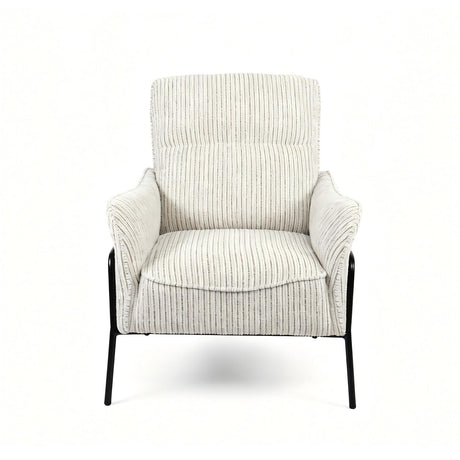 Riva Striped Accent Chair in Grey | OROA