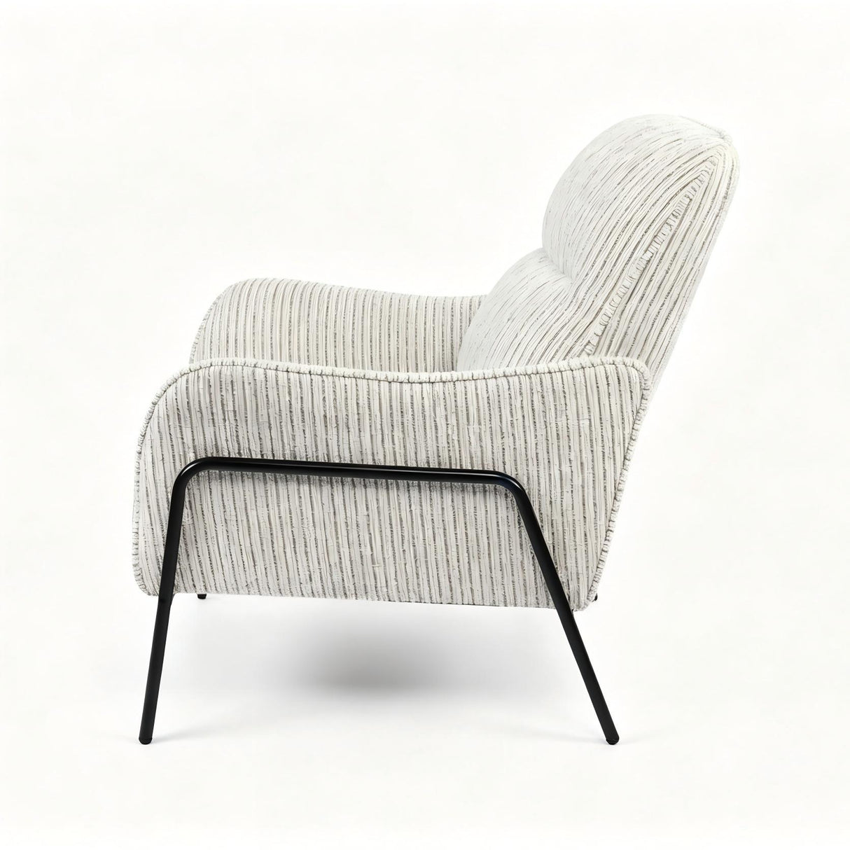 Riva Striped Accent Chair in Grey | OROA