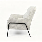 Riva Striped Accent Chair in Grey | OROA