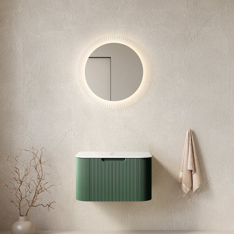 Wall Mounted Green Cabinet, Carrara - OROA