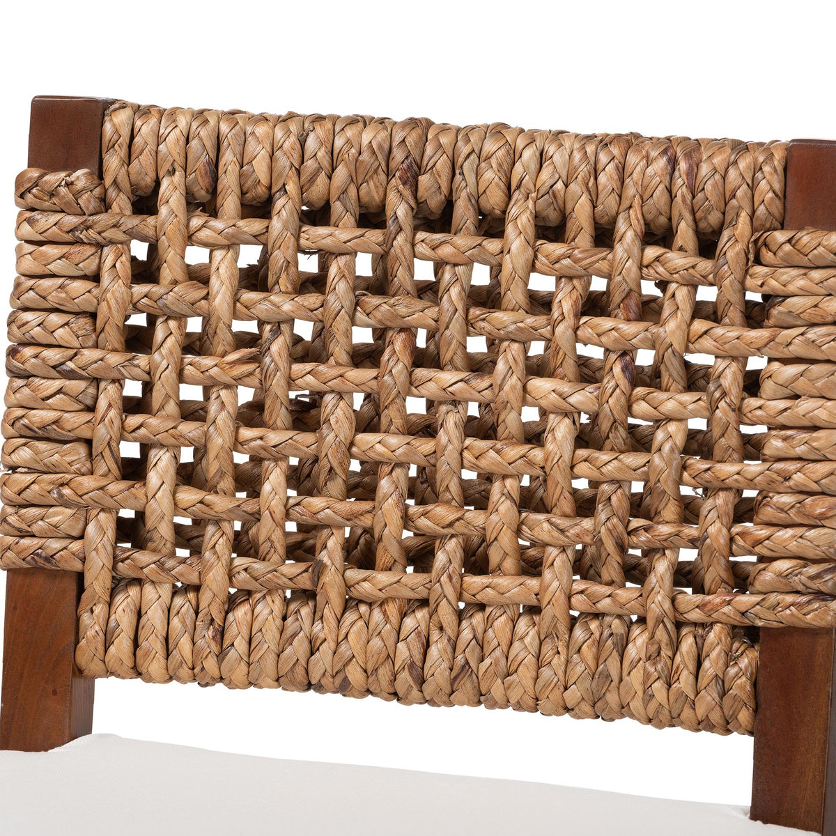 Seagrass and Mahogany Wood Counter Stool – OROA, view 5