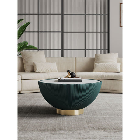 Stylish Coffee Table Round - Gold Base
