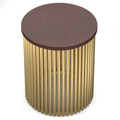 Demirel Mango Wood and Gold End Table - Catchy - view 2