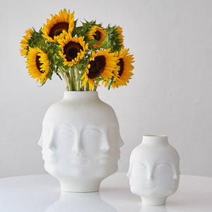 Unglazed Porcelain Giant Face Vase | Jonathan Adler Dora Maar | Oroa.com