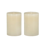Ivory Soy Wax Pillar Candles, S/2 – OROA – front view