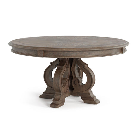 Solid Wood Pedestal Dining Table - OROA