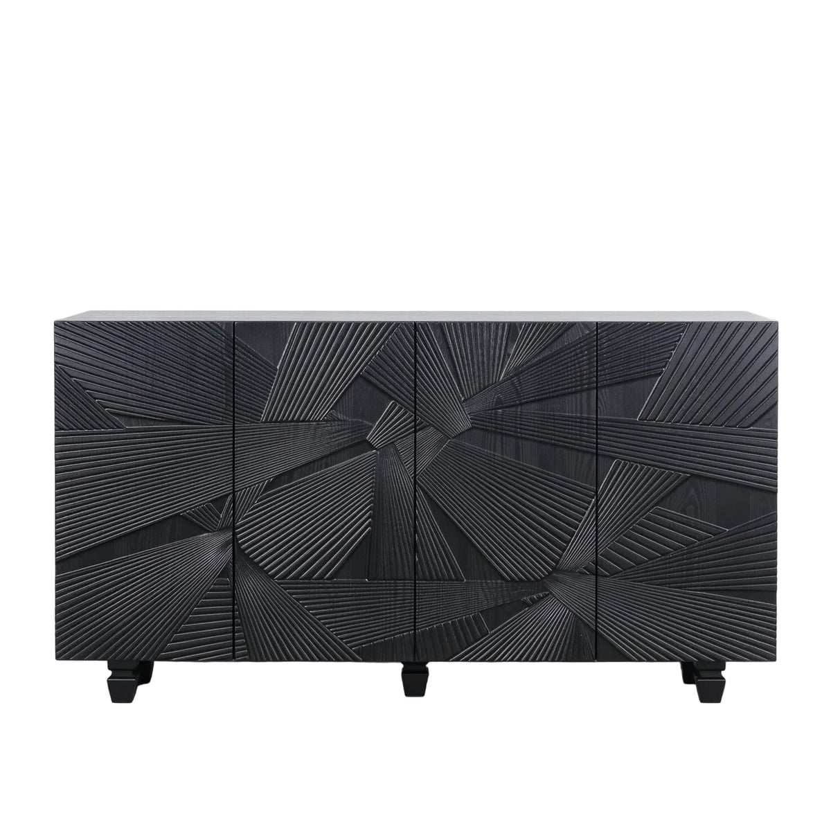 Black Woven Pattern Sideboard 59 Inch – OROA, view 1