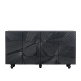 Black Woven Pattern Sideboard 59 Inch – OROA, view 1