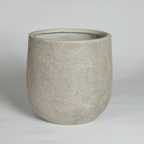 Round Concrete Planter (S/2) - Antique Grey