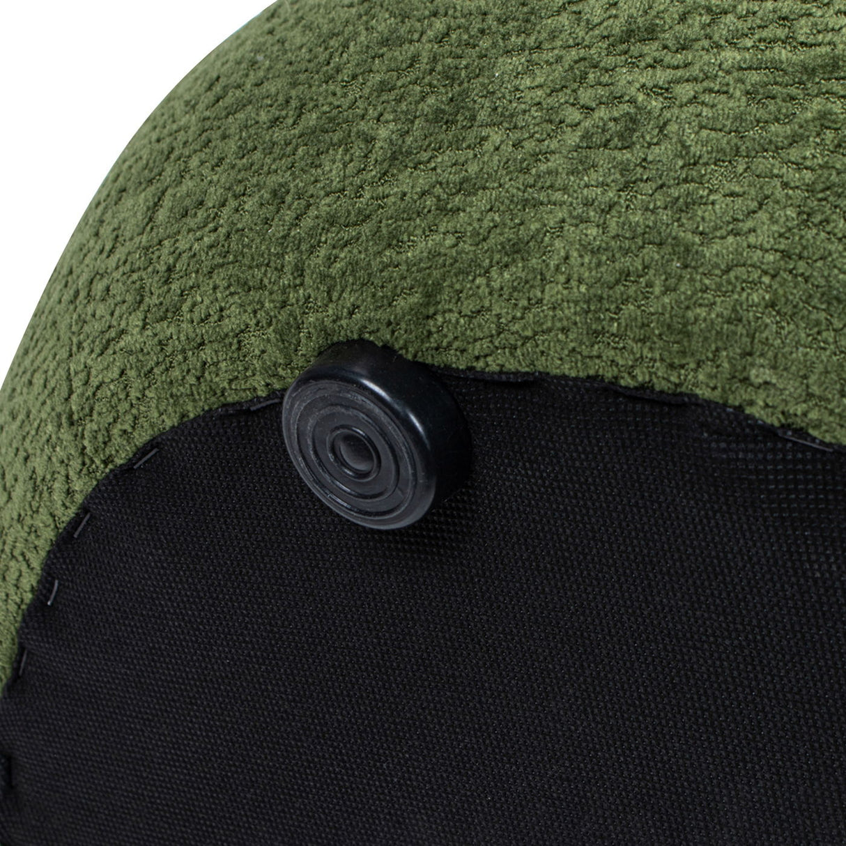 Nest - Round Upholstered Moss Green Ottoman - OROA