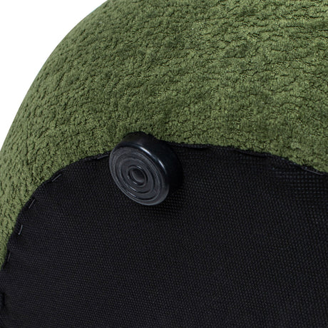 Nest - Round Upholstered Moss Green Ottoman - OROA
