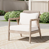 Outdoor Acacia Wood Patio Club Chair - OROA