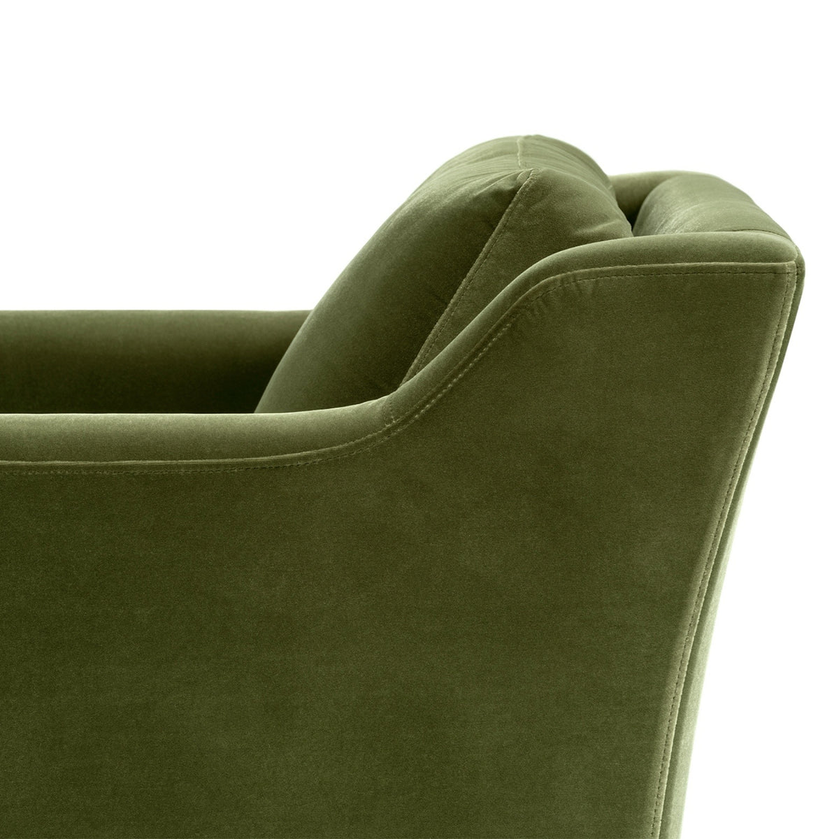 Josephine Upholstered Chaise Lounge, Olive Green Performance Velvet - OROA Modern Furniture