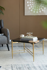 Clear Glass and Gold Finish Decorative Sculpture