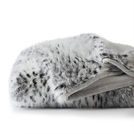 Modern European furniture - Oversized Snow Leopard Faux Fur Throw Blanket - www.oroa.com