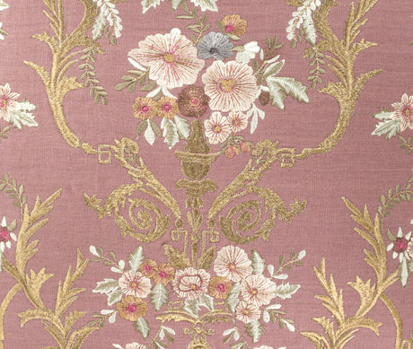 Fontainebleau Embroidered Linen Throw Pillow Cover - OROA