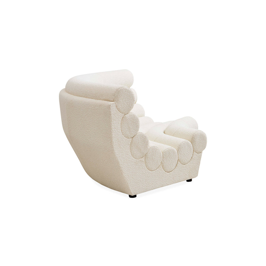 White Bouclé Channeled Corner Sofa | Jonathan Adler Futura | Oroa.com