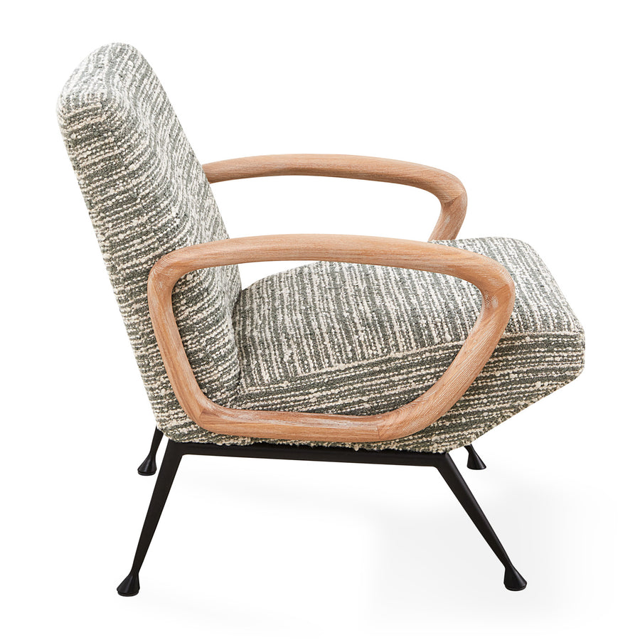 Striated Bouclé Lounge Chair | Jonathan Adler Gainsbourg | Oroa.com