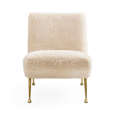 White Shearling Slipper chair | Jonathan Adler Gainsbourg | Oroa.com