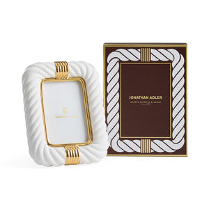 White Porcelain Photo Frame | Jonathan Adler Geneva | Oroa.com