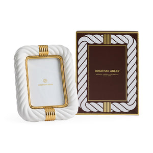 White Porcelain Photo Frame | Jonathan Adler Geneva | Oroa.com