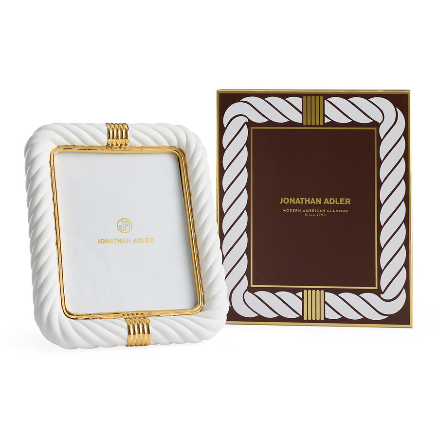 White Porcelain Photo Frame | Jonathan Adler Geneva | OROA