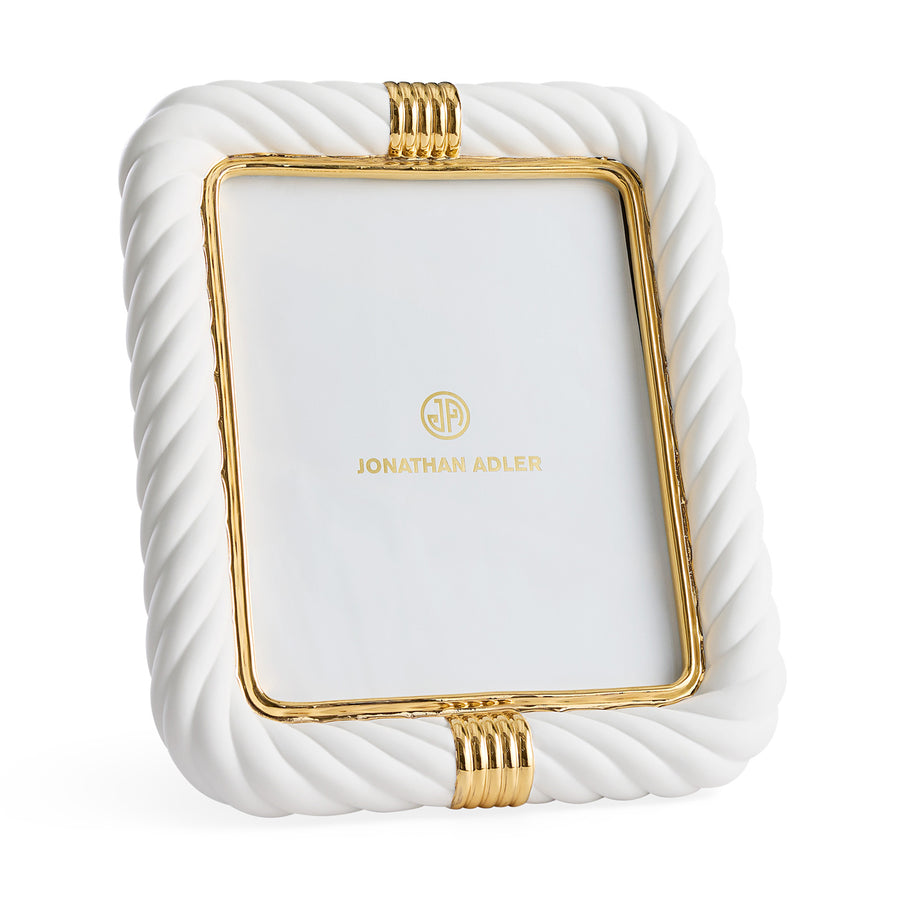 White Porcelain Photo Frame | Jonathan Adler Geneva | Oroa.com
