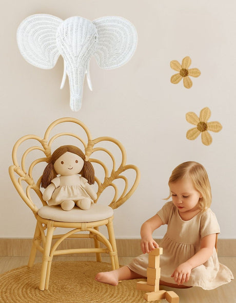 Blossom Dreams | Bedroom Rattan Decorative Flower Chair | OROA KIDS