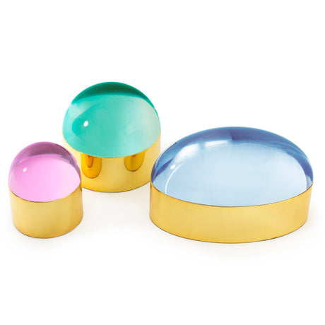 Blue Acrylic Lid Box L | Jonathan Adler Globo | Oroa.com