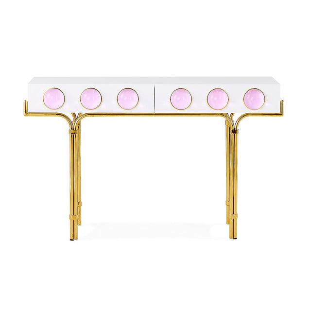 Pink Cabochons 2-Drawer Console | Jonathan Adler | Oroa.com
