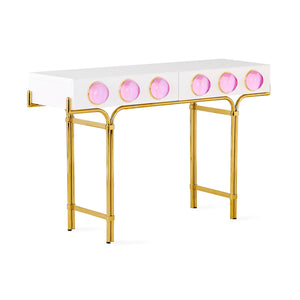 Pink Cabochons 2-Drawer Console | Jonathan Adler | Oroa.com