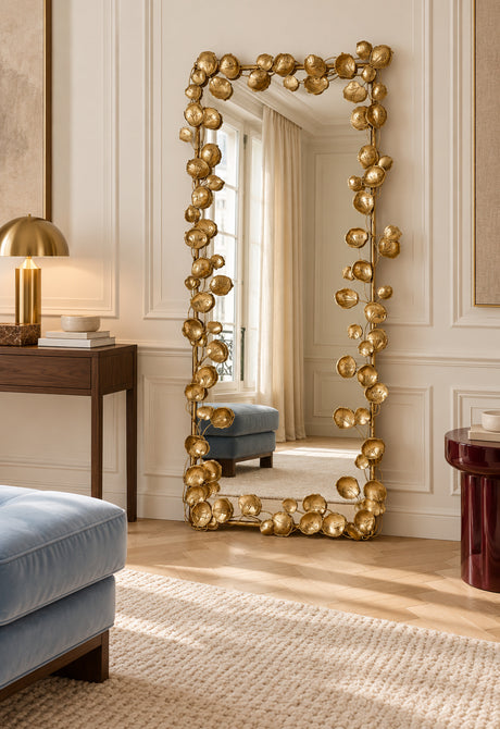 gold leaf floor mirror by catchy