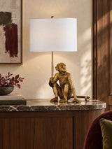 gold monkey table lamp