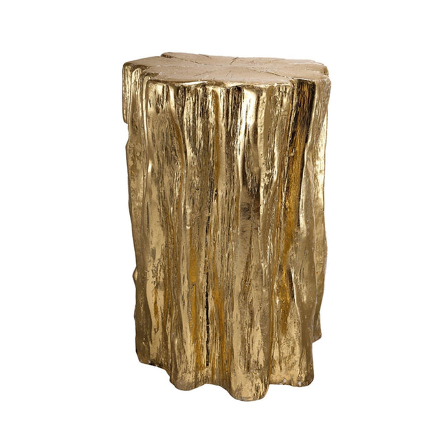 Golden Tree Trunk Accent Stool | OROA