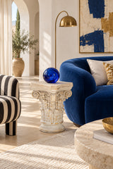 column greek side table