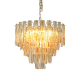 Golden Amber Geometric Glass Chandelier - OROA