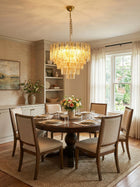 Golden Amber Geometric Glass Chandelier - OROA