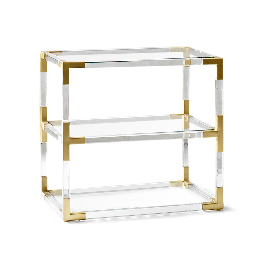Two-Tier Glass Side Table | Jonathan Adler Jacques | Oroa.com