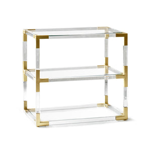 Two-Tier Glass Side Table | Jonathan Adler Jacques | Oroa.com