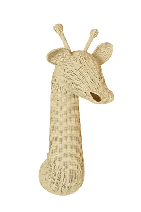 Rattan Giraffe Wall Decor | Handmade Safari Animal Decor